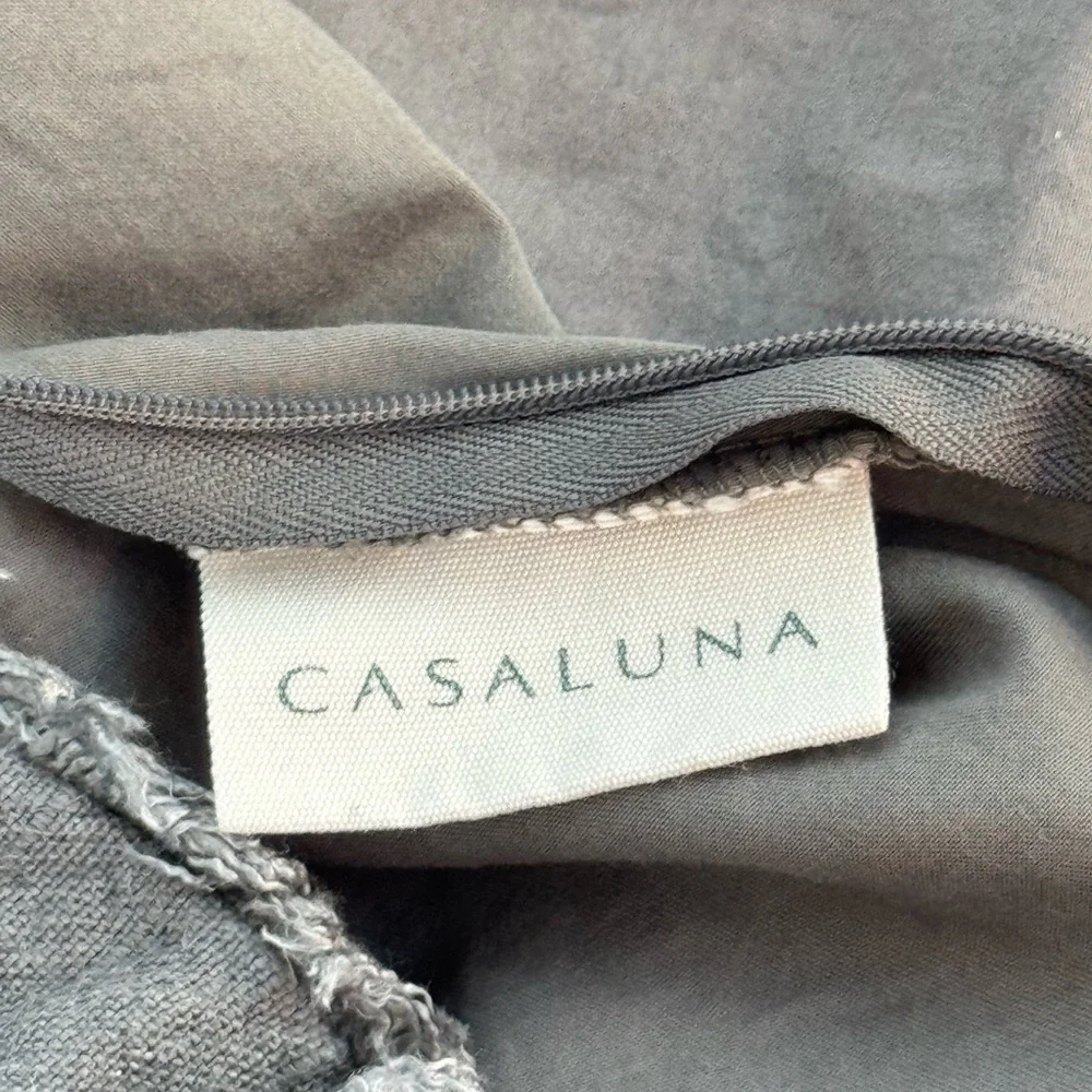SINGLE Casaluna Heavyweight Linen Blend Queen Gray Sham